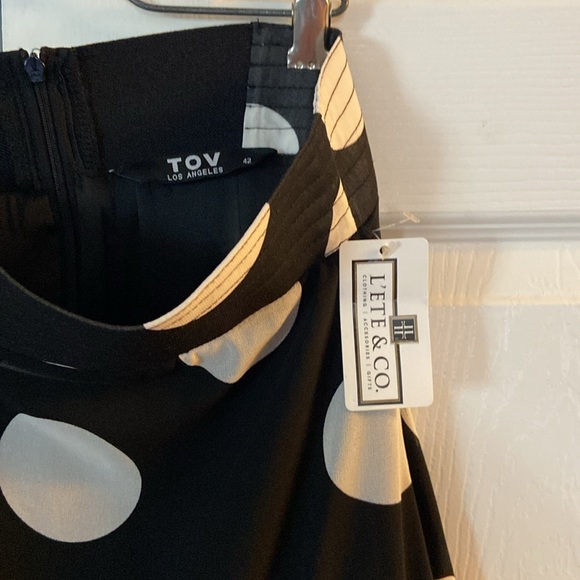 Designer TOV LA Polka Dot Flamenco ruffled tiered skirt - Sz. 6 NWT. Stunning! - Picture 3 of 10